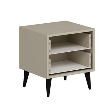 Prime Nachttisch 2 Schubladen Farbe Kaschmir 50x45x52H - Eleganz und Funktionalität