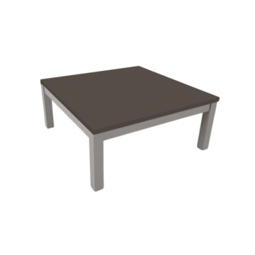 Quadratischer Couchtisch graues Gestell und schlammige Platte Tratto