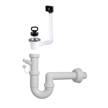 1-Wege-Siphon 11/4 mit 2"-Ablauf und Spülmaschinenablauf SIFONE1V114