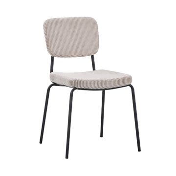 Juno taupé gepolsterter Stuhl 44x55x83H - Komfort im industriellen Stil