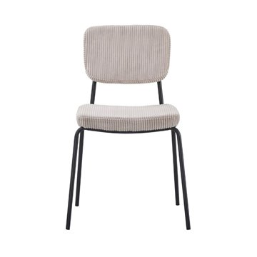Juno taupé gepolsterter Stuhl 44x55x83H - Komfort im industriellen Stil