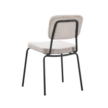 Juno taupé gepolsterter Stuhl 44x55x83H - Komfort im industriellen Stil