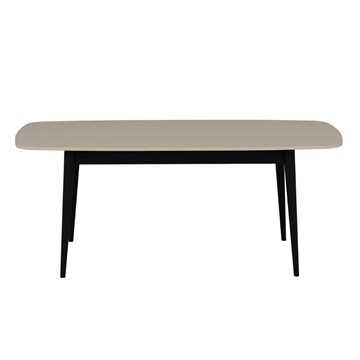 Prime Ausziehtisch mit Kaschmirplatte und schwarzen Beinen 160x90x77H