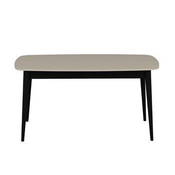 Prime Ausziehtisch mit Kaschmirplatte und schwarzen Beinen 160x90x77H