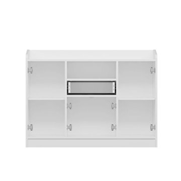 Arina weiß Mehrzweckschrank 4 Türen und Schublade 120x35x90H