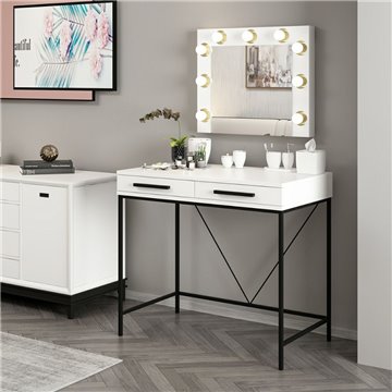 Sane weißer Schminkunterschrank 90x45x80H: Eleganz und Funktionalität für Ihre Schönheitsecke