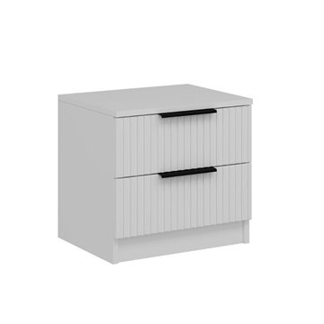 Kale weiß Nachttisch mit zwei Schubladen 50x40x47H