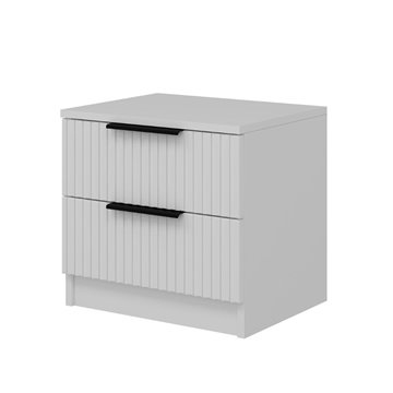 Kale weiß Nachttisch mit zwei Schubladen 50x40x47H