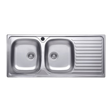 Spüle 116x50 SA138 2 Becken und rechte Abtropffläche