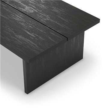 Loana schwarz 120x70x40H rechteckiger Couchtisch - Der Star in Ihrem Wohnzimmer