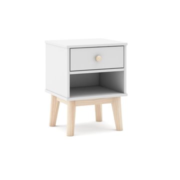 NACHTTISCH FÜR KINDERZIMMER ESTEBAN 1 SCHUBLADE WEISS (16395)