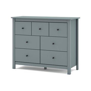 Misti khaki grün Massivholz Kommode 110x40x820H - 7 Schubladen, Design und Organisation