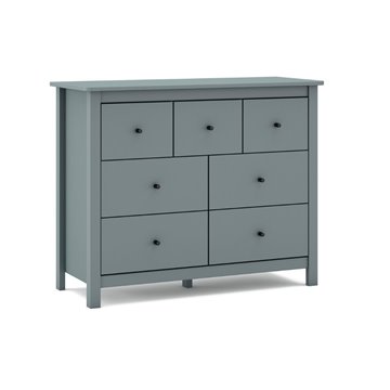 Misti khaki grün Massivholz Kommode 110x40x820H - 7 Schubladen, Design und Organisation