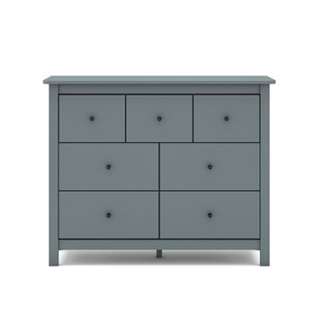 Misti khaki grün Massivholz Kommode 110x40x820H - 7 Schubladen, Design und Organisation