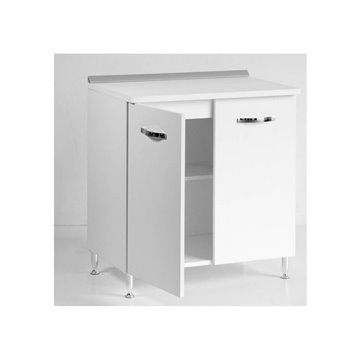 Küchenunterschrank mit zwei zementfarbenen Türen 80x50x85H cm