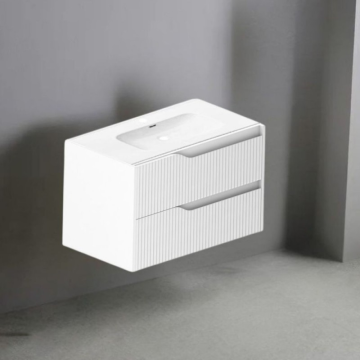 Mattweißer 80 cm Wandbadezimmerschrank mit Schubladen Gaper