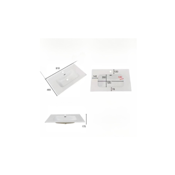 Mattgrüner 80 cm Wandbadezimmerschrank mit Schubladen - Gaper