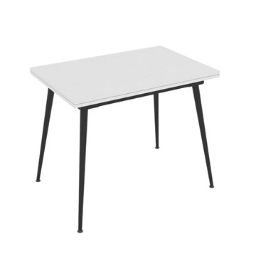 Lilis weißer ausziehbarer und schwenkbarer Tisch 90x60x75H