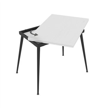 Lilis weißer Auszieh- und Schwenktisch 90x60x75H