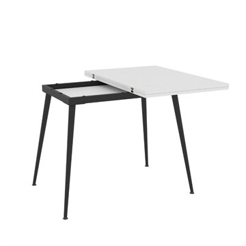 Lilis weißer ausziehbarer und schwenkbarer Tisch 90x60x75H