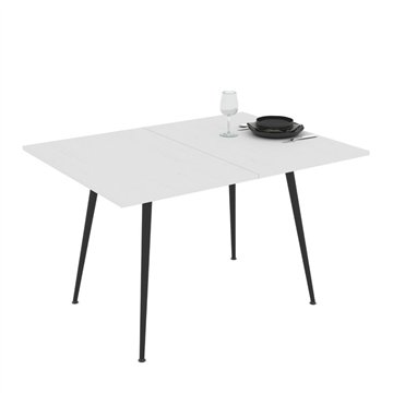 Lilis weißer ausziehbarer und schwenkbarer Tisch 90x60x75H