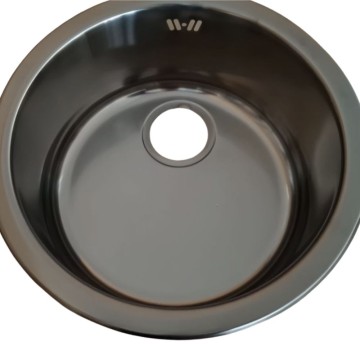 Einbauspüle rund schwarz matt 43,7x43,7 - Smeg