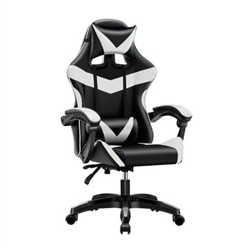 Gaming Sessel schwarz weiß PVC - Komfort und Design