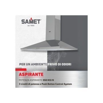 Edelstahl-Pyramidenhaube 90 cm, LED-Licht | ToscoHome