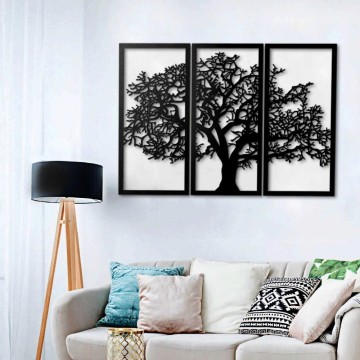 Baum des Lebens dekorativer Rahmen schwarz 125x88 cm MT1924011