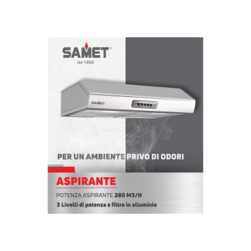 60 cm Edelstahl-Unterbauhaube mit LED-Beleuchtung | Tornado Samet