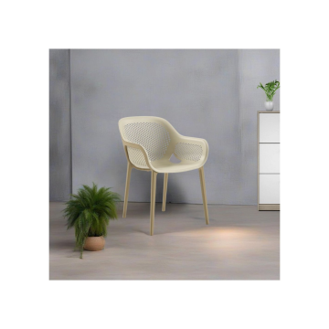 Sessel aus Polypropylen in Kaffee und Beige - Atra