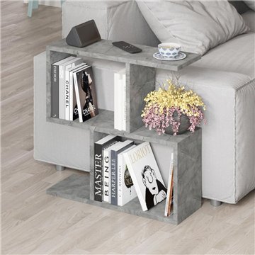 Homemania grauer Couchtisch 60x19,5x60H - Modernes Design und Vielseitigkeit in einem einzigen Möbelstück