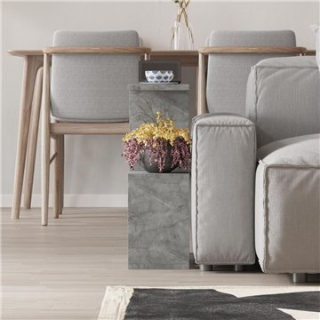 Homemania grauer Couchtisch 60x19,5x60H - Modernes Design und Vielseitigkeit in einem einzigen Möbelstück