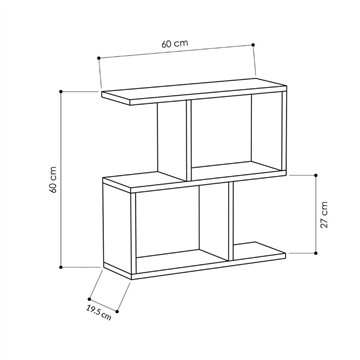 Homemania Sand Couchtisch 60x19,5x60H - Modernes Design und Vielseitigkeit in einem einzigen Möbelstück