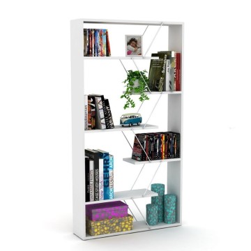 Tars weißes Bücherregal 84x24x157H RF1603242