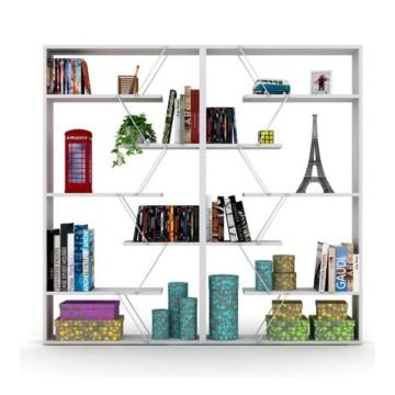 Tars weißes Bücherregal 84x24x157H RF1603242