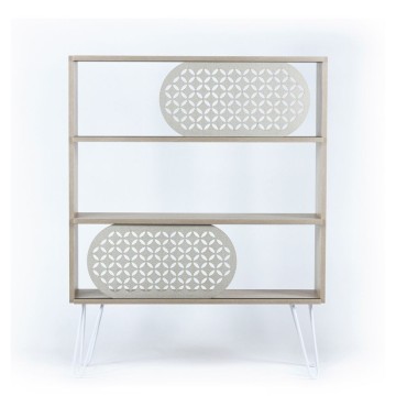 Bücherregal 3 Fachböden Ilia Eiche schwarz 94x25x117 MT1905121