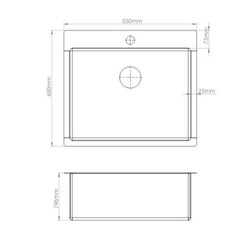 KIT LAVELLO SA3070 1 VASCA 44*55 CM