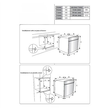 Forno elettrico multifunzione Samet Calliope 8 funzioni 3 manopole inox classe A