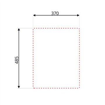 Einbauspüle Stahl 39x50.5x20H ein Becken SA349 Samet