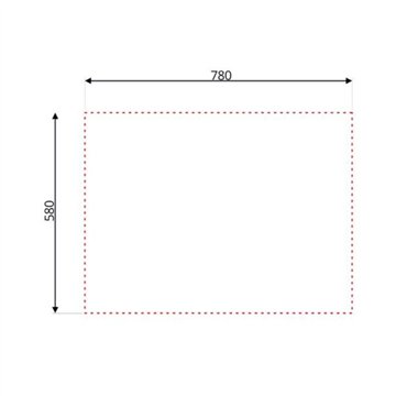 Küchenspüle 80x60 mit einem Becken und rechter Abtropffläche aus Edelstahl SA30DX