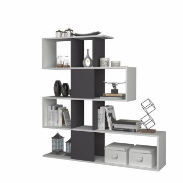 Doppelseitiges Bücherregal Aktif 145x145x29 cm. weißes Gusseisen