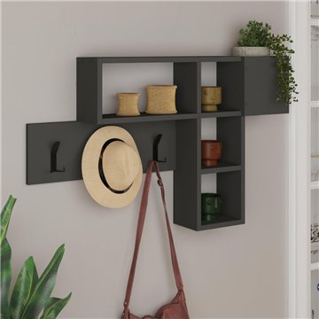 Appendiabiti da parete Game colore antracite