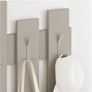 Appendiabiti a muro Wave 8 ganci colore sandstone