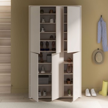 Mehrzweck-Kleiderschrank 6 Türen 109x35x192 Kaschmir Farbe Medea