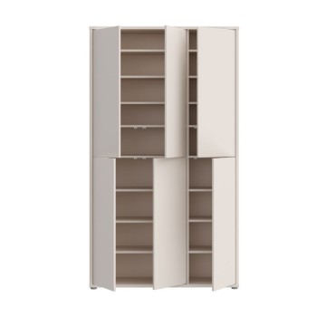 Mehrzweck-Kleiderschrank 6 Türen 109x35x192 Kaschmir Farbe Medea