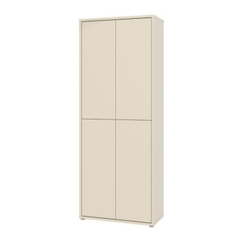 Mehrzweckschrank 4 Türen 74.5x35x192 Kaschmir Farbe Medea