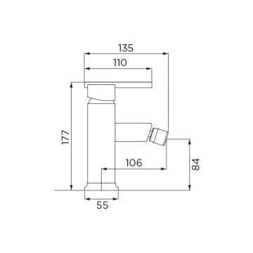 Verchromte Quadra Bidet-Wannenbatterie