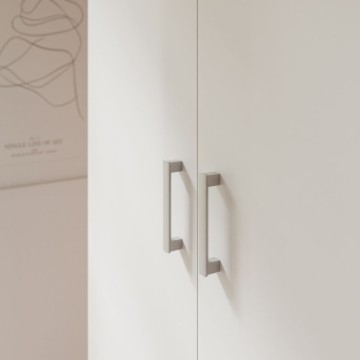 Kleiderschrank 2 Türen 1 Schublade weiß 89x54x210.5H Arcadia