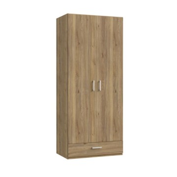 copy of Kleiderschrank 2 Türen 1 Schublade weiß 89x54x210.5H Arcadia